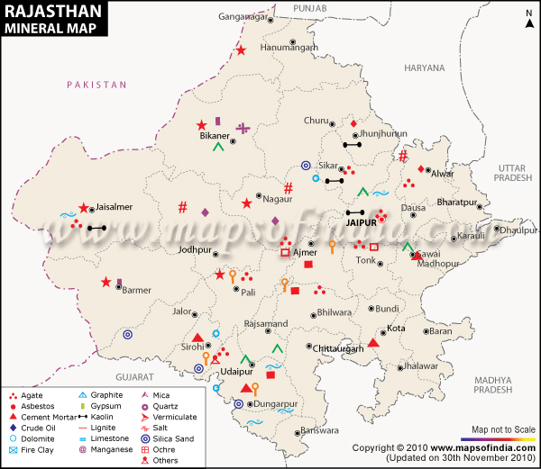 Rajasthan Minerals Map