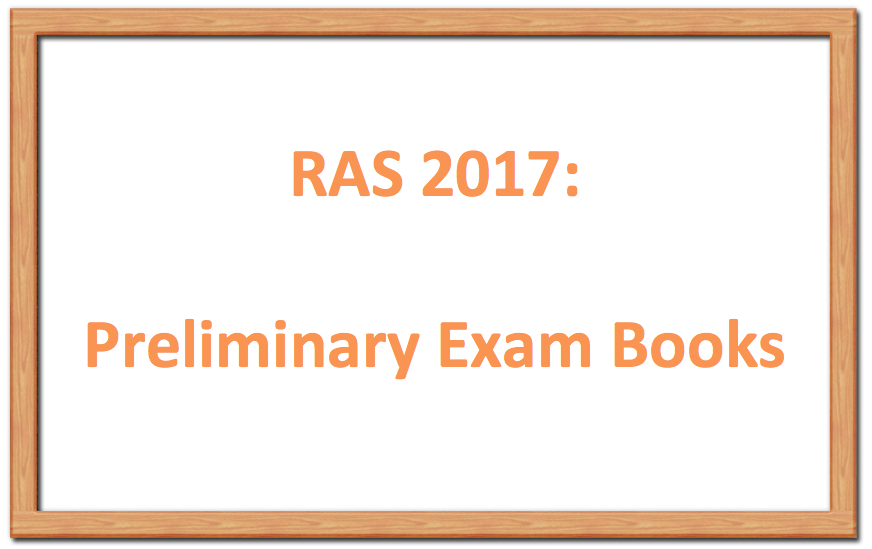 RAS 2018: Books For Preliminary Exam - RajRAS.in - Rajasthan RAS Exam 2018