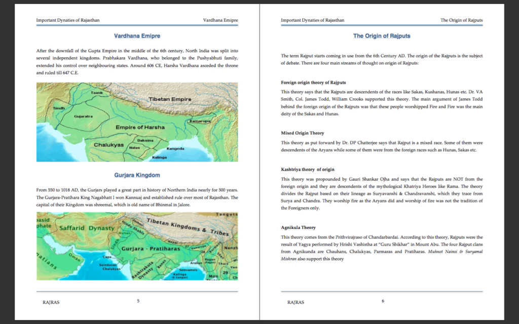 Dynasties Of Rajasthan: EBook/PDF - RajRAS | RAS Exam Preparation