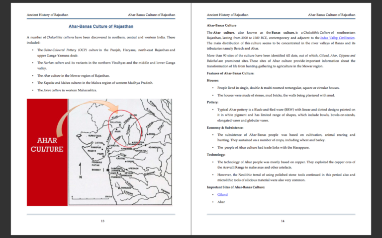 Ancient History Of Rajasthan: PDF - RajRAS | RAS Exam Preparation