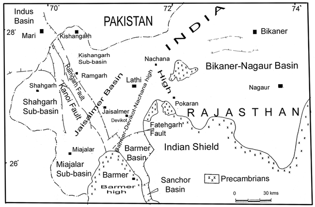 Hydrocarbon Reserves in Rajasthan - Oil and Gas Reserves of Rajasthan Map
