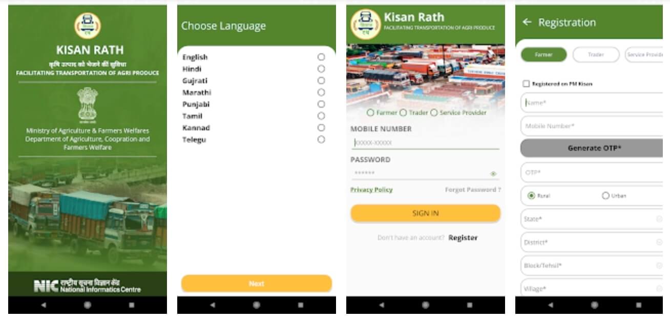 Kisan Rath Mobile App for farmers | Kisan Rath App