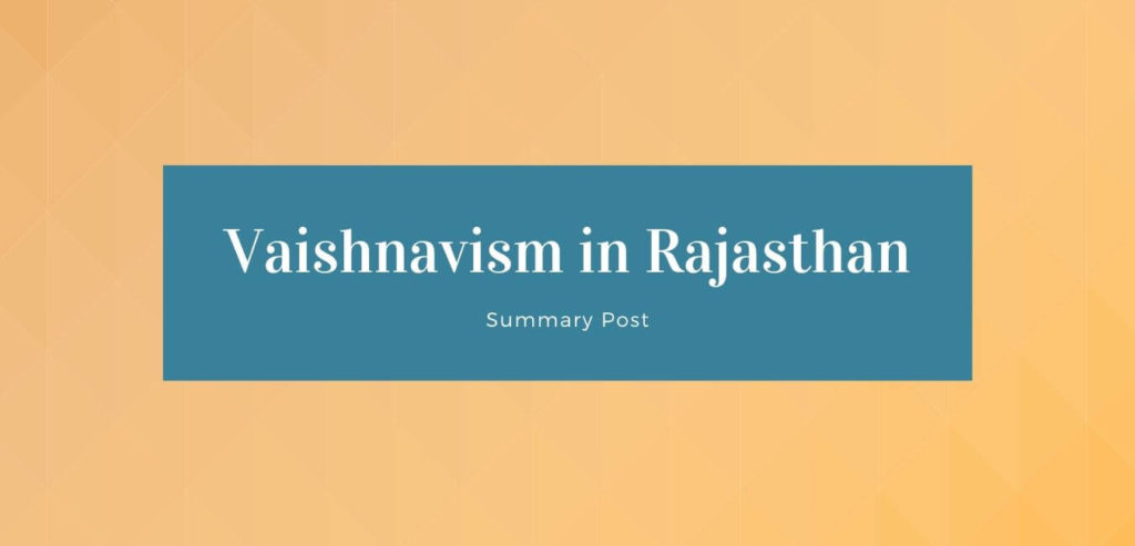 Vaishanvism in Rajasthan -