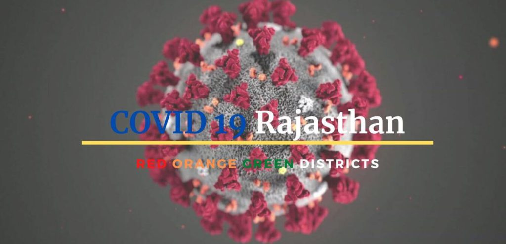 Covid19 Rajasthan Red Orange green Districts by Centre