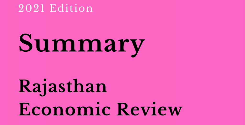 Rajasthan Economic Review 2020-21 Summary PDF by RajRAS