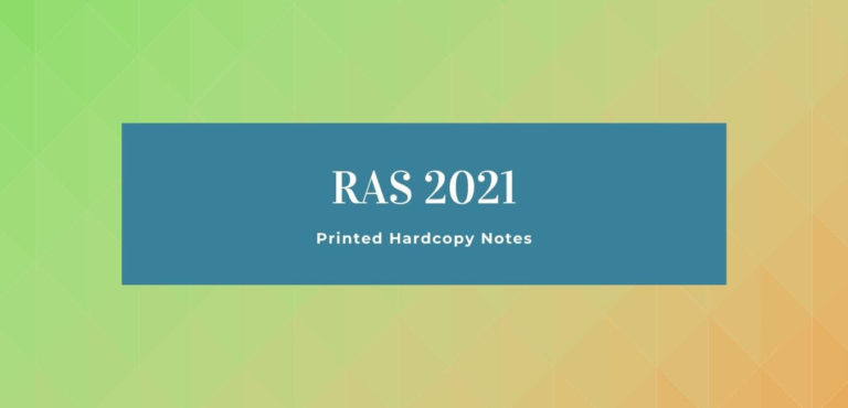RAS 2021: Printed Hard Copy Notes - RajRAS | RAS Exam Preparation