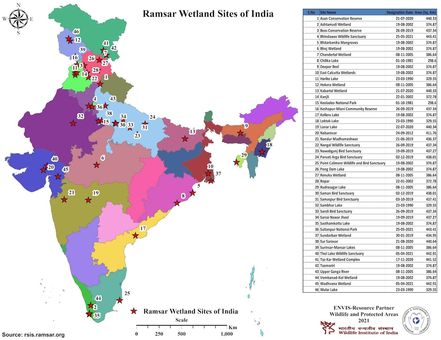 Indian Wetlands Map