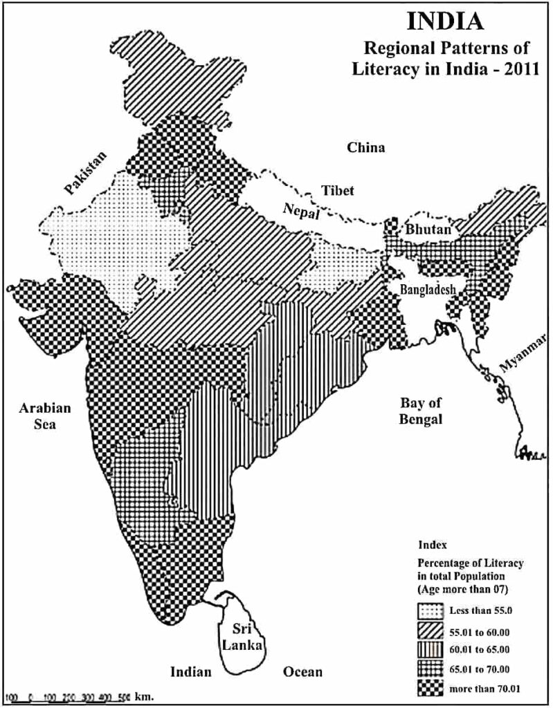 regional patterns of literacy in india - 2011
