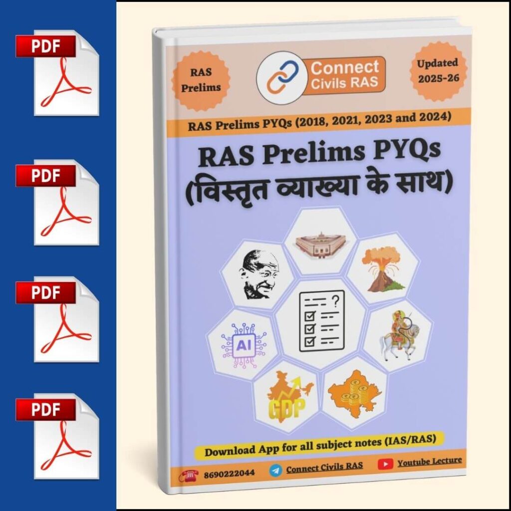 RAS Prelims पूर्व वर्ष प्रश्न PYQs (2025–26 Edition)