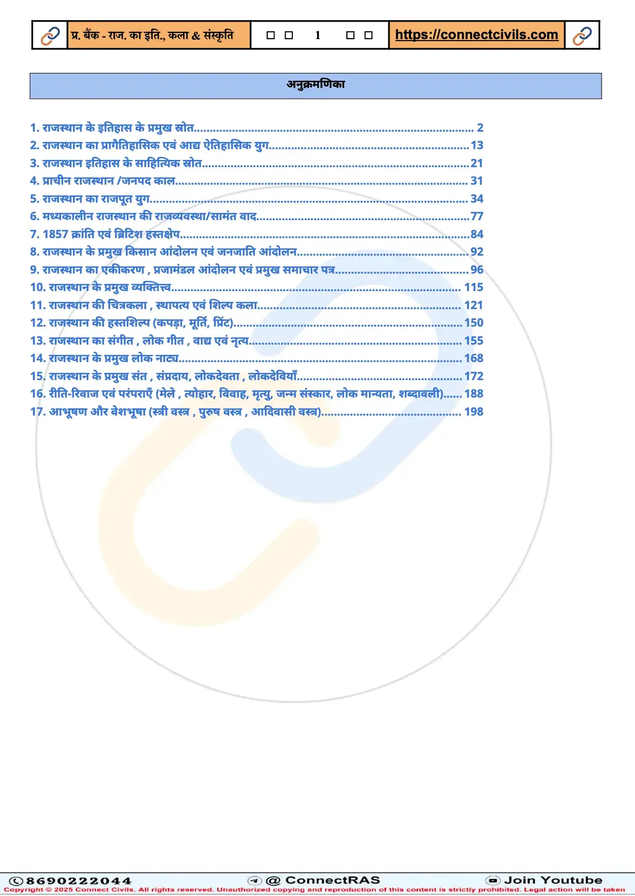 Rajasthan History & art and culture Que Bank