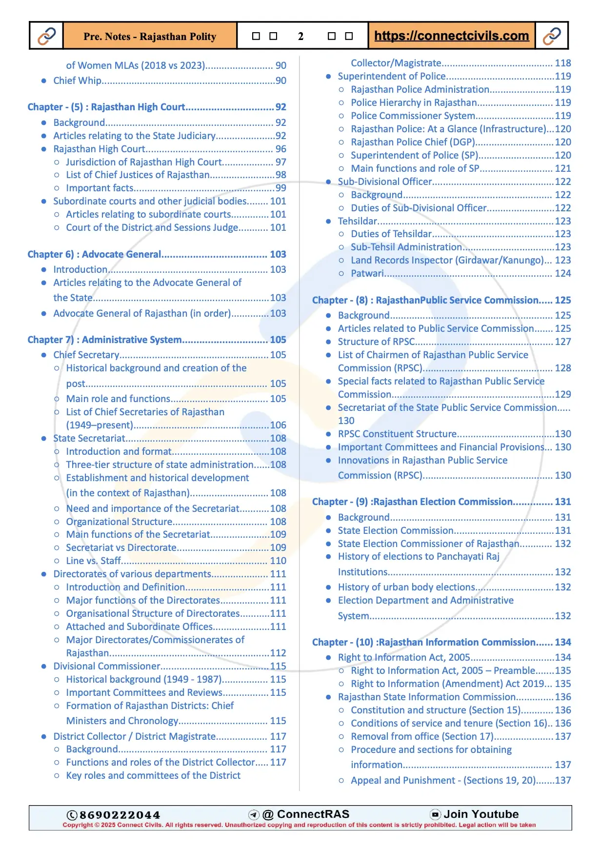 Rajasthan Polity PDF Notes (2026–27 Edition): English Medium - Image 3