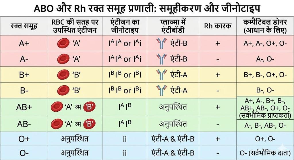 रक्त समूह और आरएच कारक