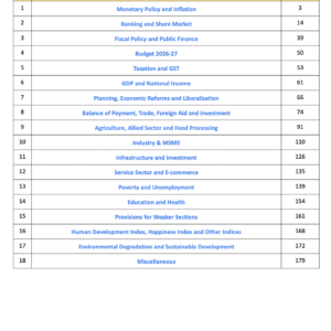 Indian Economy Question Bank PDF 2026–27 English